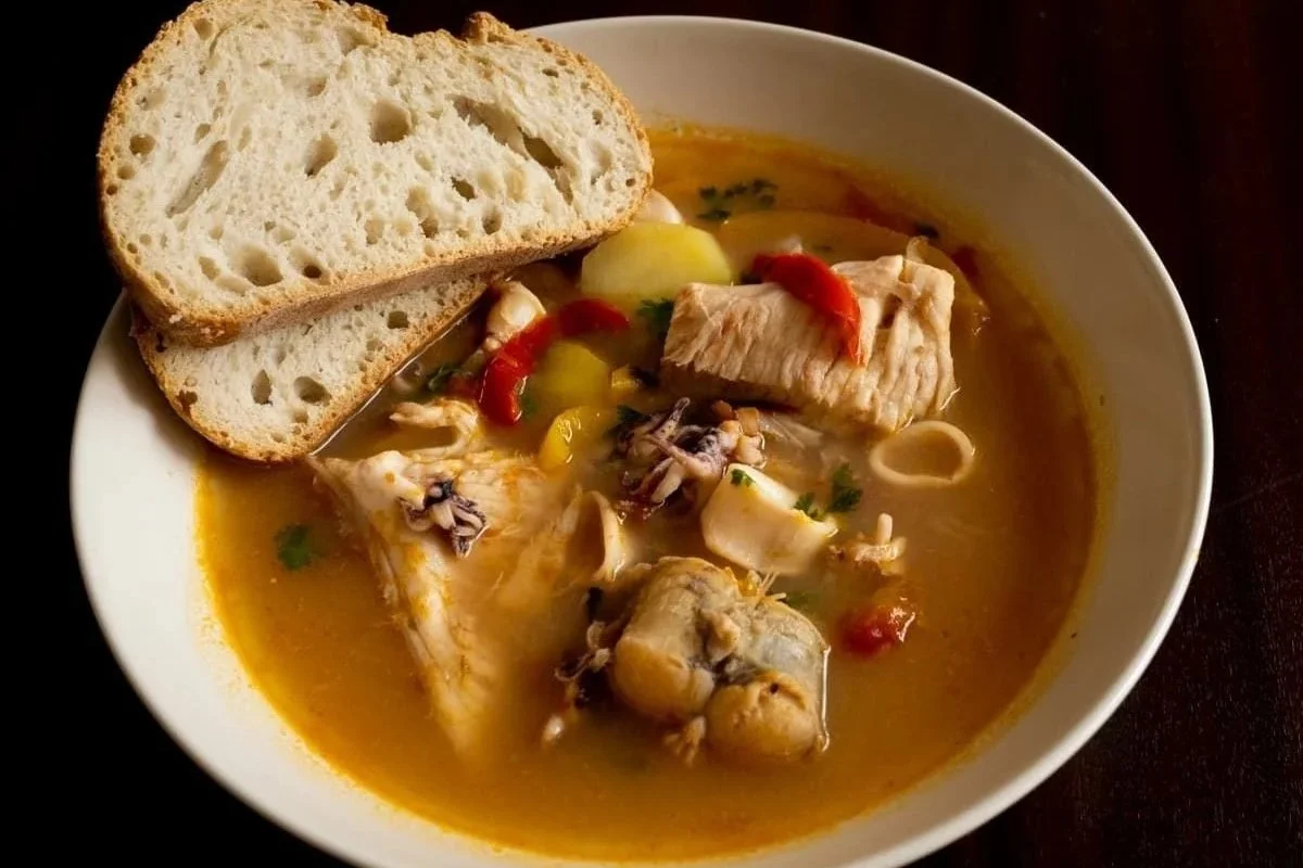 Caldeirada de Peixe, traditional Portuguese fish stew, travel, Portugal, travel Portugal, Caldeirada fish stew in Nazaré, Portugal, traditional Atlantic seafood dish from the historic fishing town