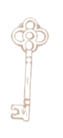 Vintage brown key, symbol of rustic Umbrian homes and local heritage.