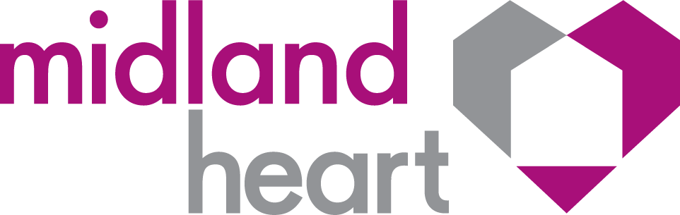Midland Heart logo with stylised purple and grey heart-shaped design.