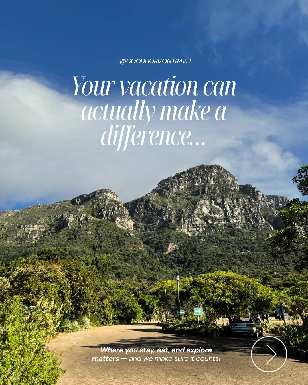 Most people come home from a trip with a tan and a souvenir. But what if you came home knowing your trip actually changed something?🌿

Here at @goodhorizon.travel , we build every itinerary around one simple belief: where you spend your travel dolla
