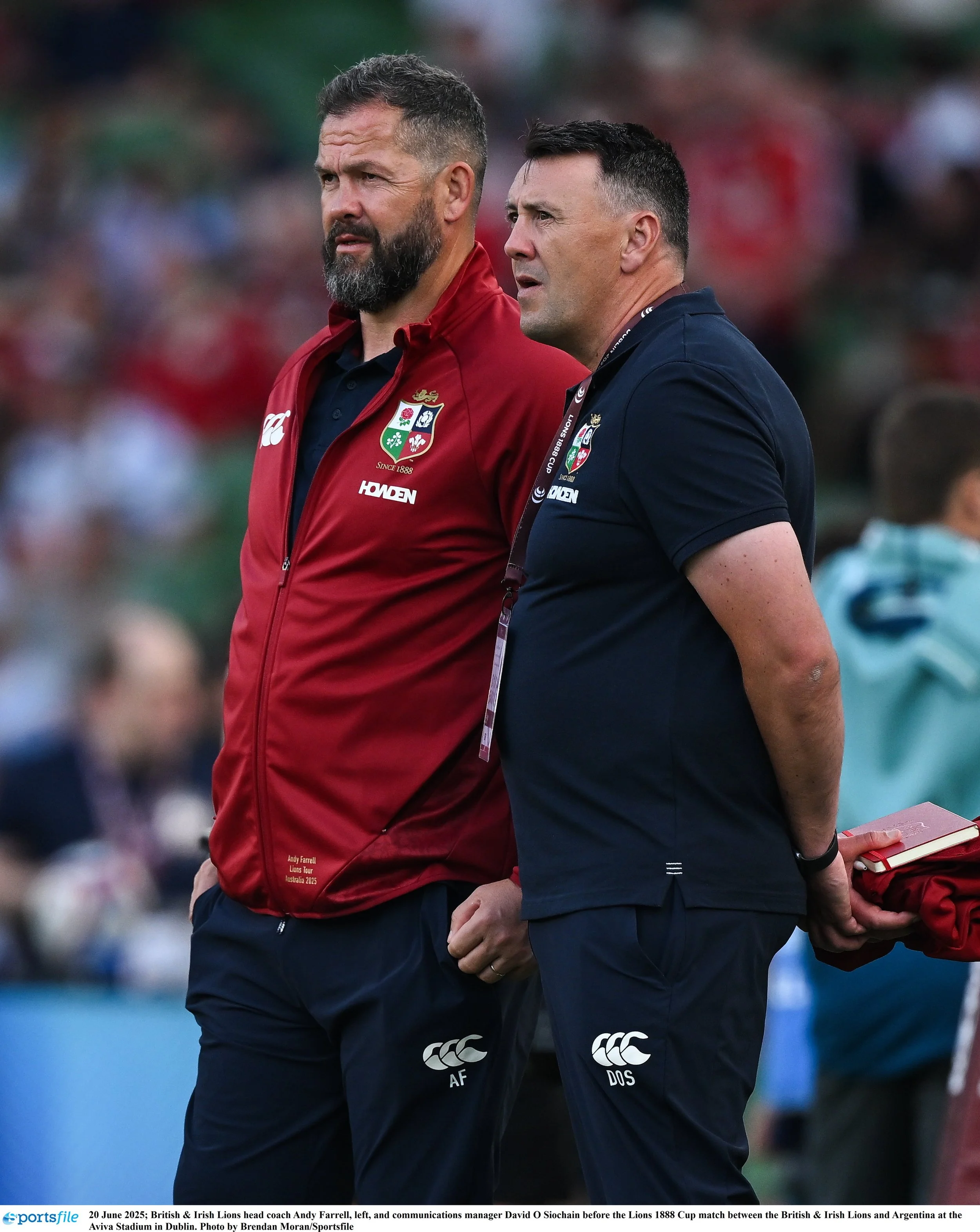 David O Siochain involved in a consultancy role during the 2025 British & Irish Lions Tour of Australia advising the coaching team on messaging and media strategy