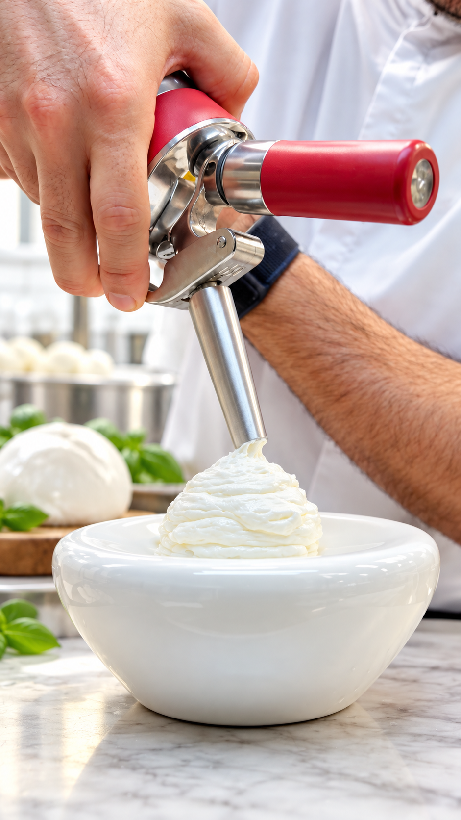 Spuma di mozzarella di bufala