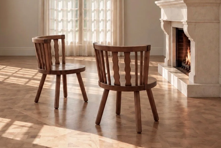 Armchairs in pine, Nässjö Stolfabrik