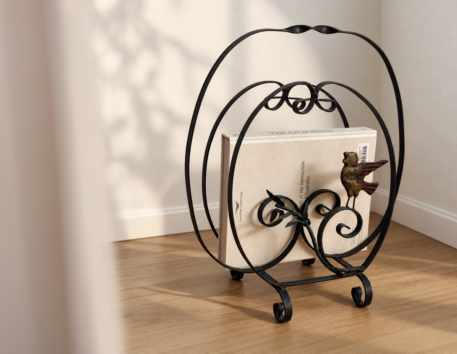 French Magazine Rack in Wrought Iron