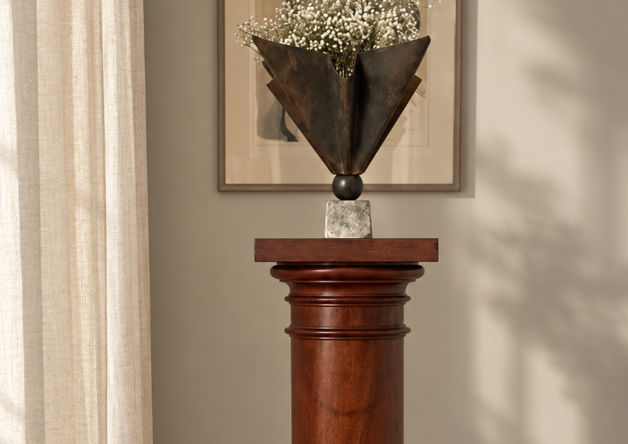 Empire pedestal solid Walnut, 19th century