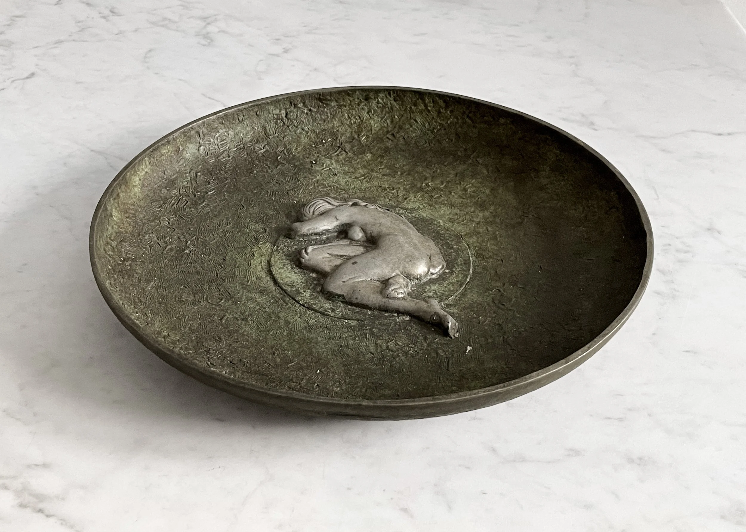 Dish in Bronze, Denmark, Art Nouveau