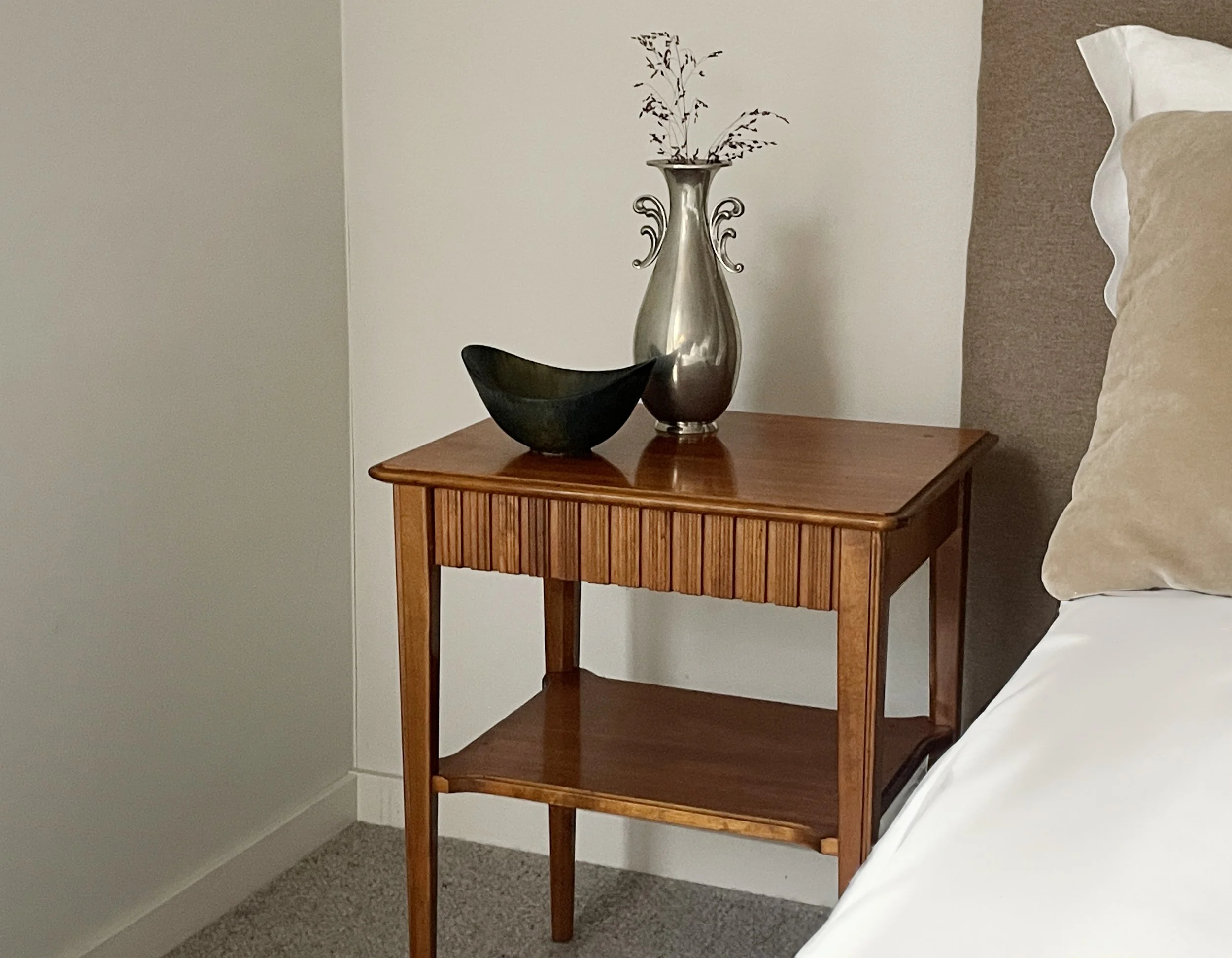 A pair of Mahogany Bedside Tables, Swedish modern SOLD