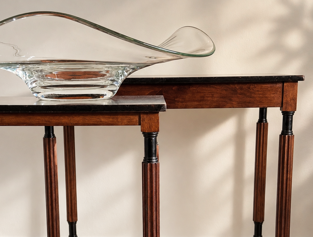 Nesting tables Art deco stained bitch