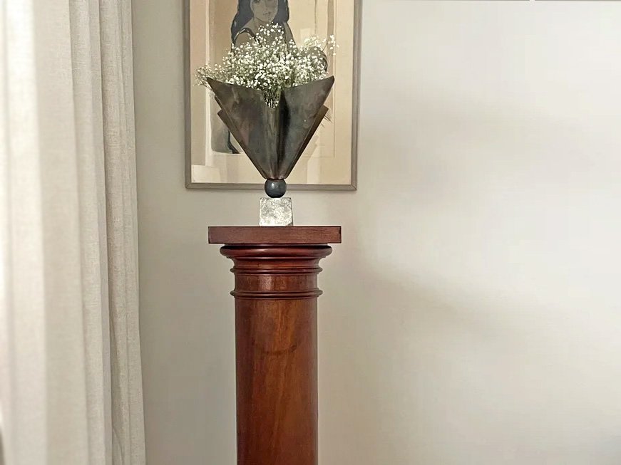 Empire pedestal solid Walnut, 19th century