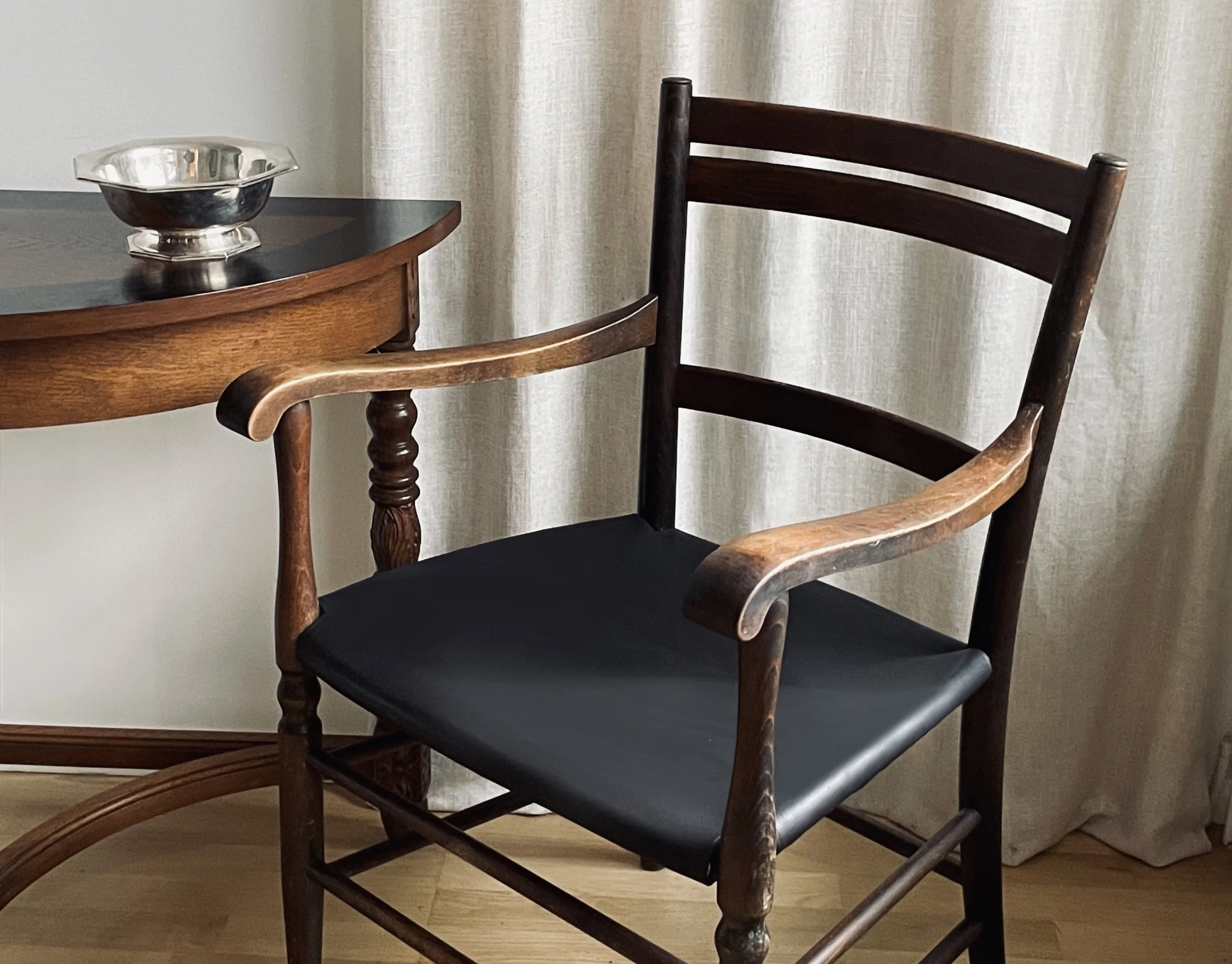 Armchair in stained birch, Gemla, 1930s