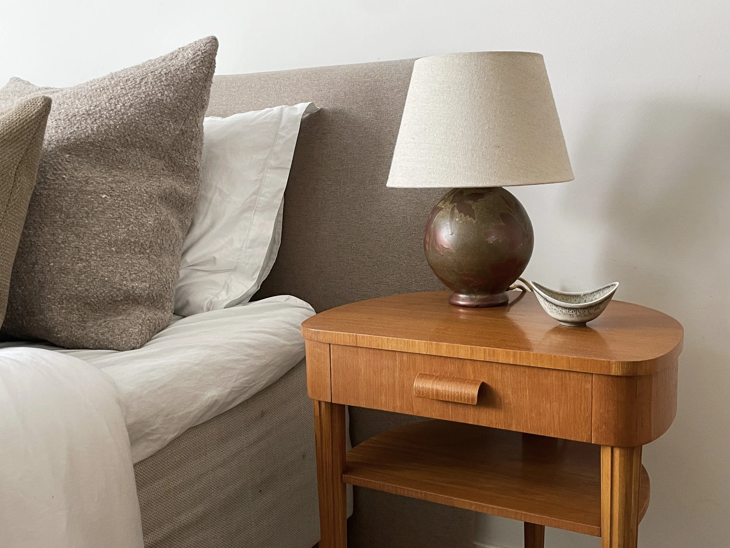 A pair of 40s bedside tables, Swedish modern