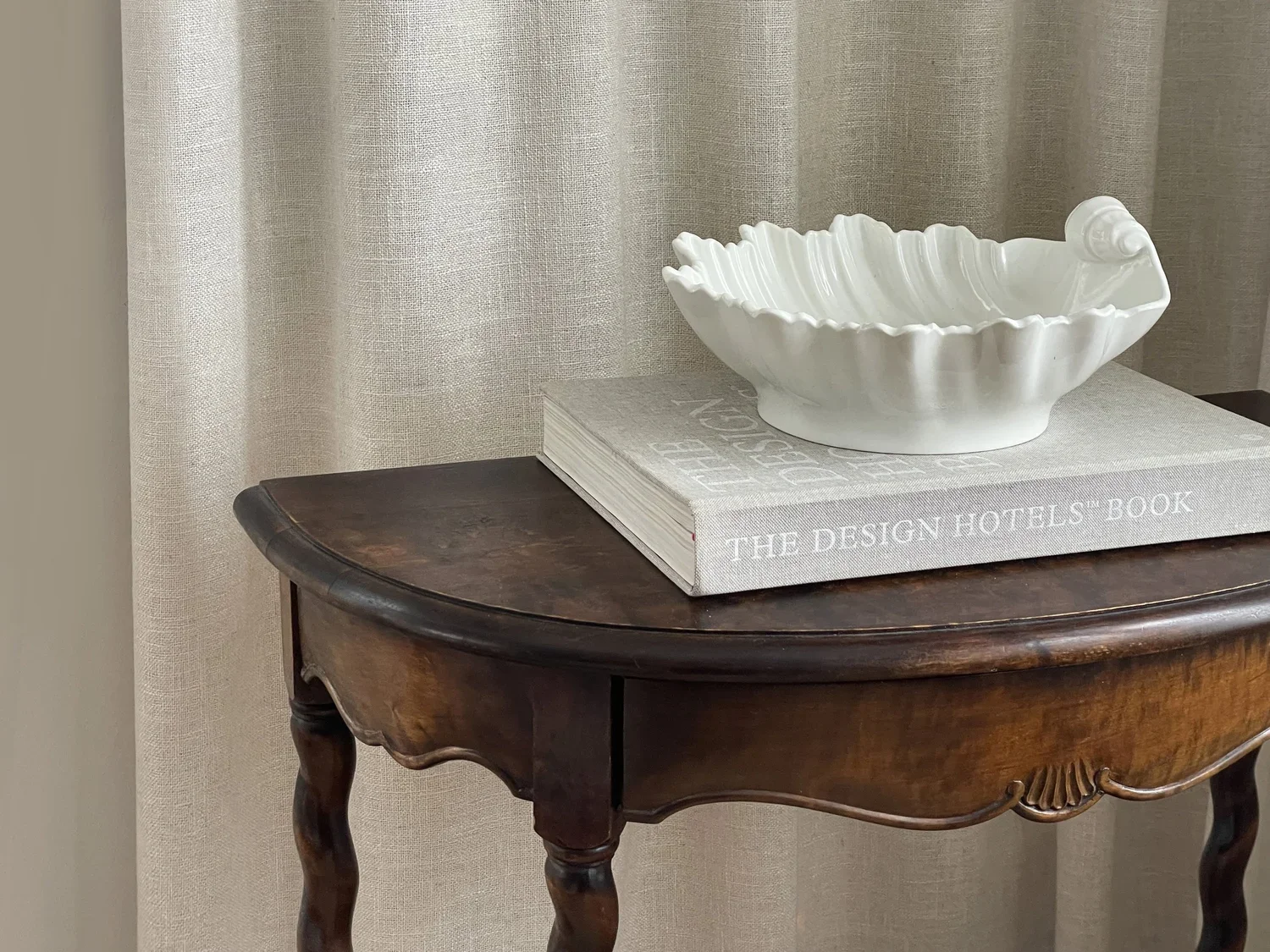 Drop-leaf side table in birch with barley twist legs SOLD