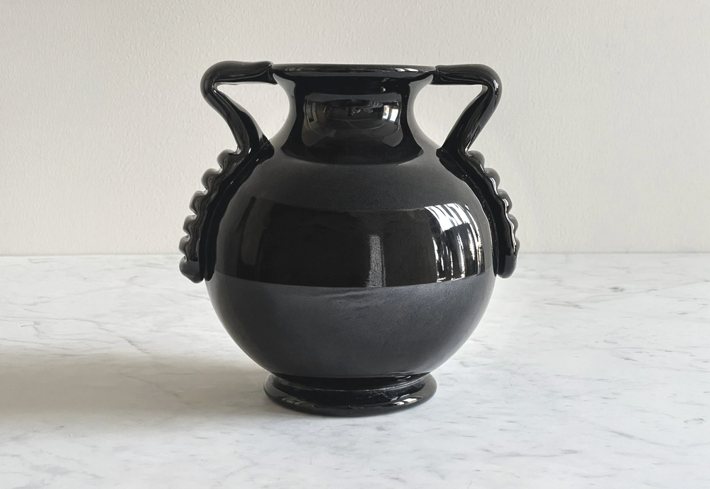 Swedish Mid-century Glass Vase by Edvin Ollers