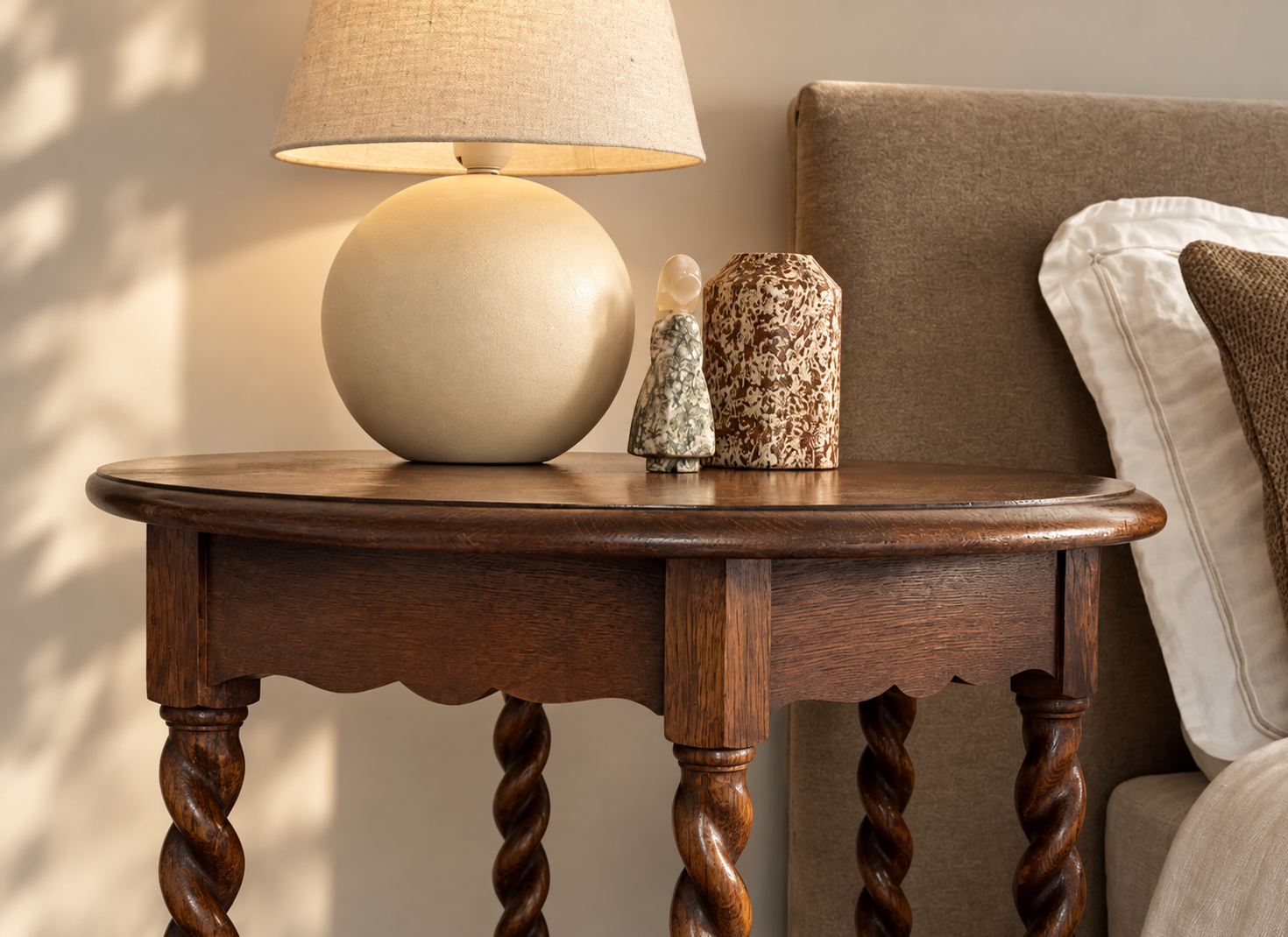 Side table in oak, baroque style, Nordiska Kompaniet