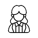 Cartoon person wearing glasses and a suit