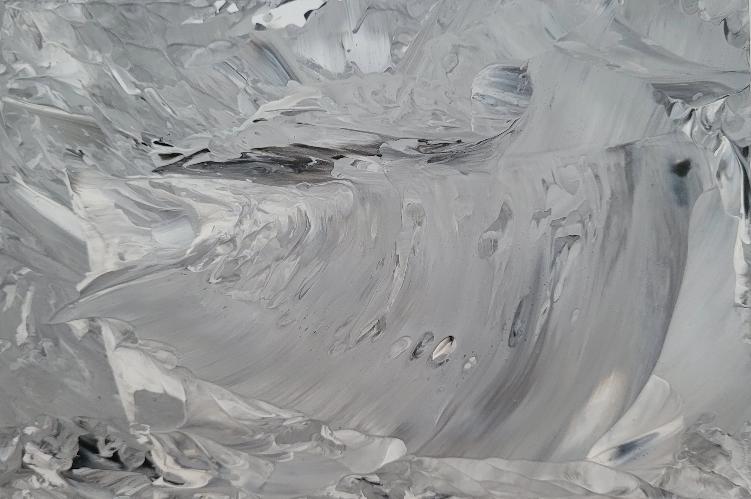 Foto-Abstraktion 001 (Photo-Abstraction 001). Acrylic on Photo Paper, 15 x 10 cm. 2025.