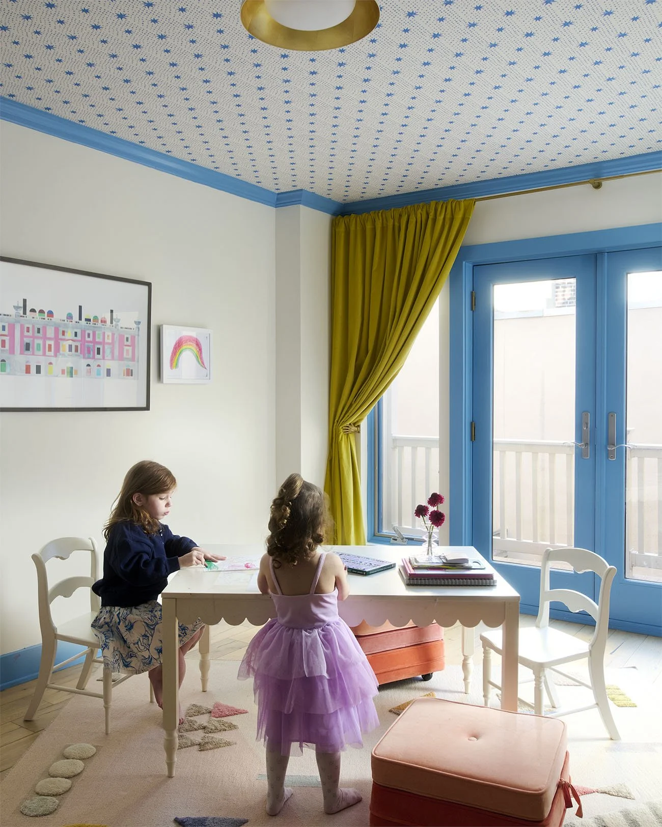 Children at a table playing