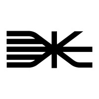 Logo with stylized lines and the letters D and K.