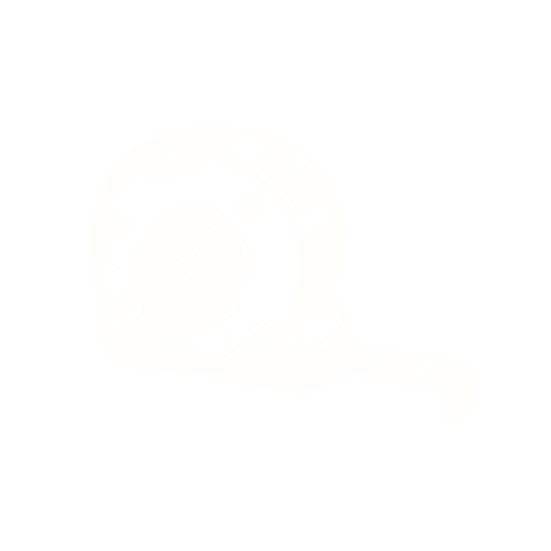 a sketched icon of a measuring tape