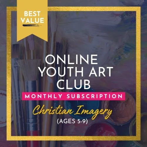 Online Youth Art Club Monthly Subscription (Christian Imagery, Ages 5-9)