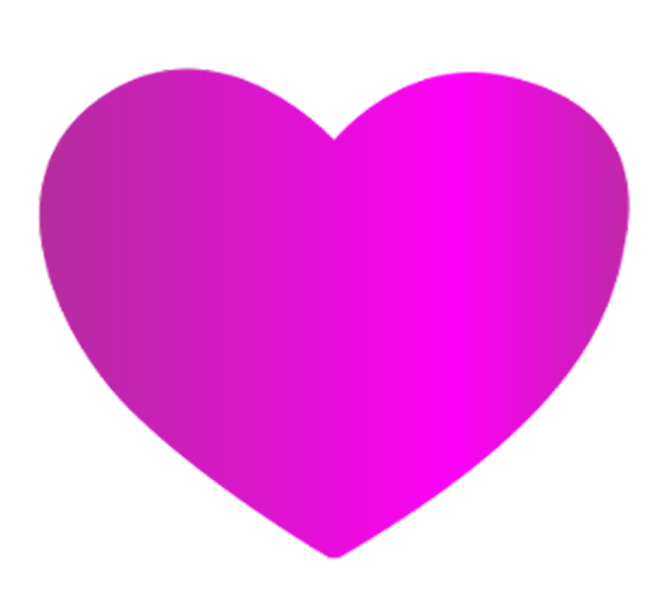 Clipart of a purple heart with a black background.