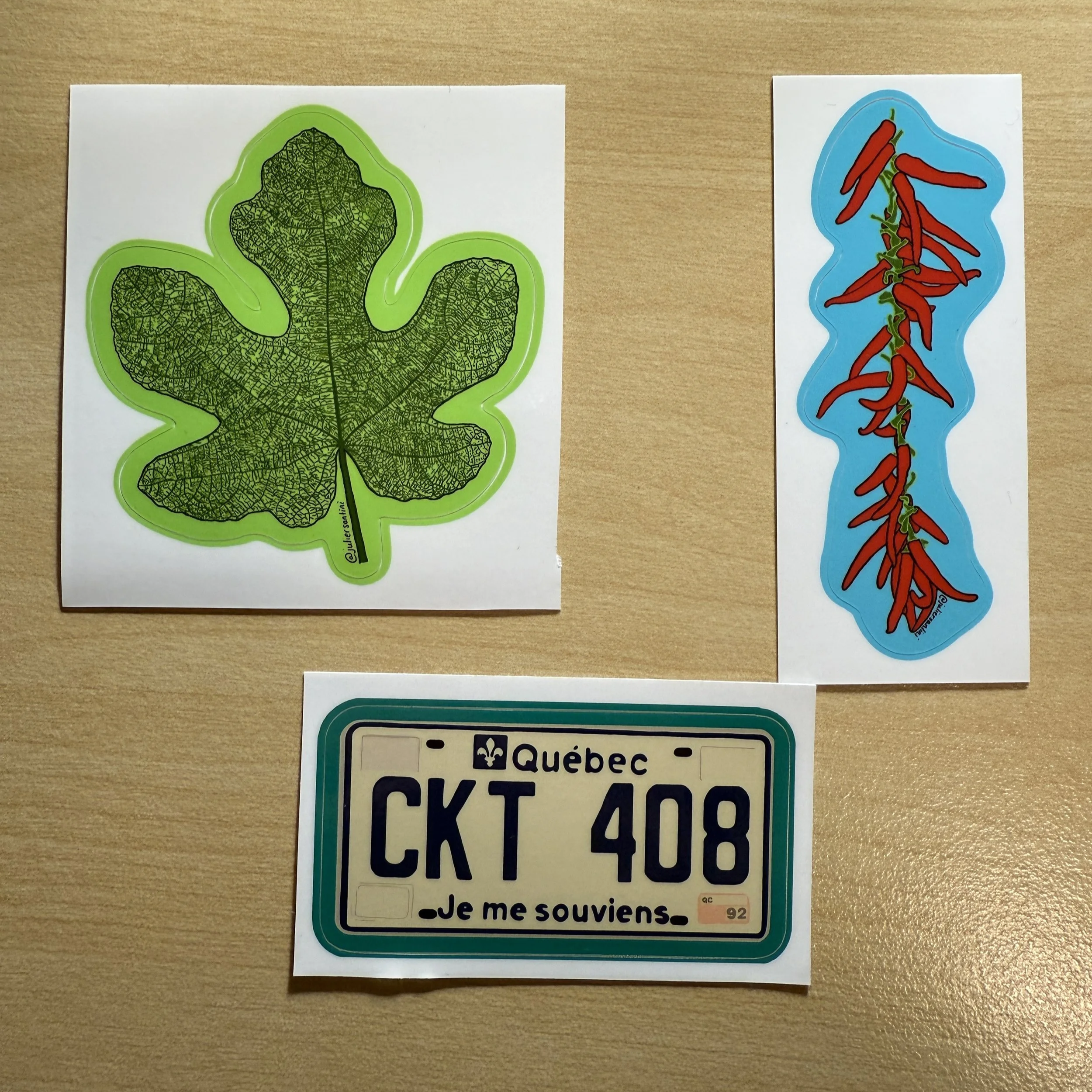 Set of 3 stickers