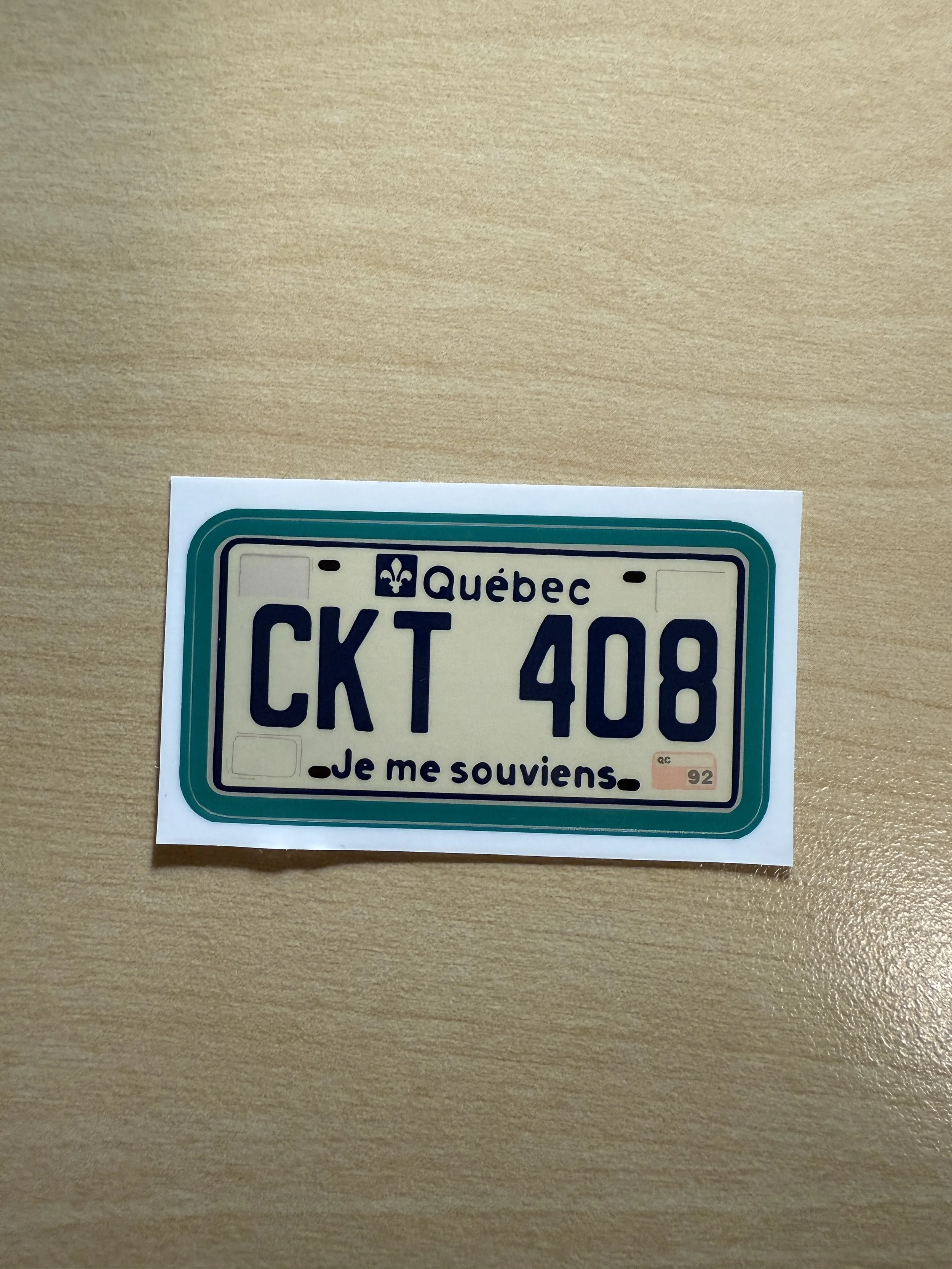 License Plate Sticker