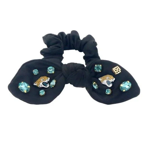 Jacksonville Jaguars Black Logo Bow Scrunchie
