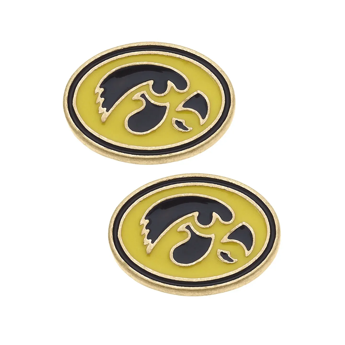 Iowa Hawkeyes Enamel Logo Stud Earrings
