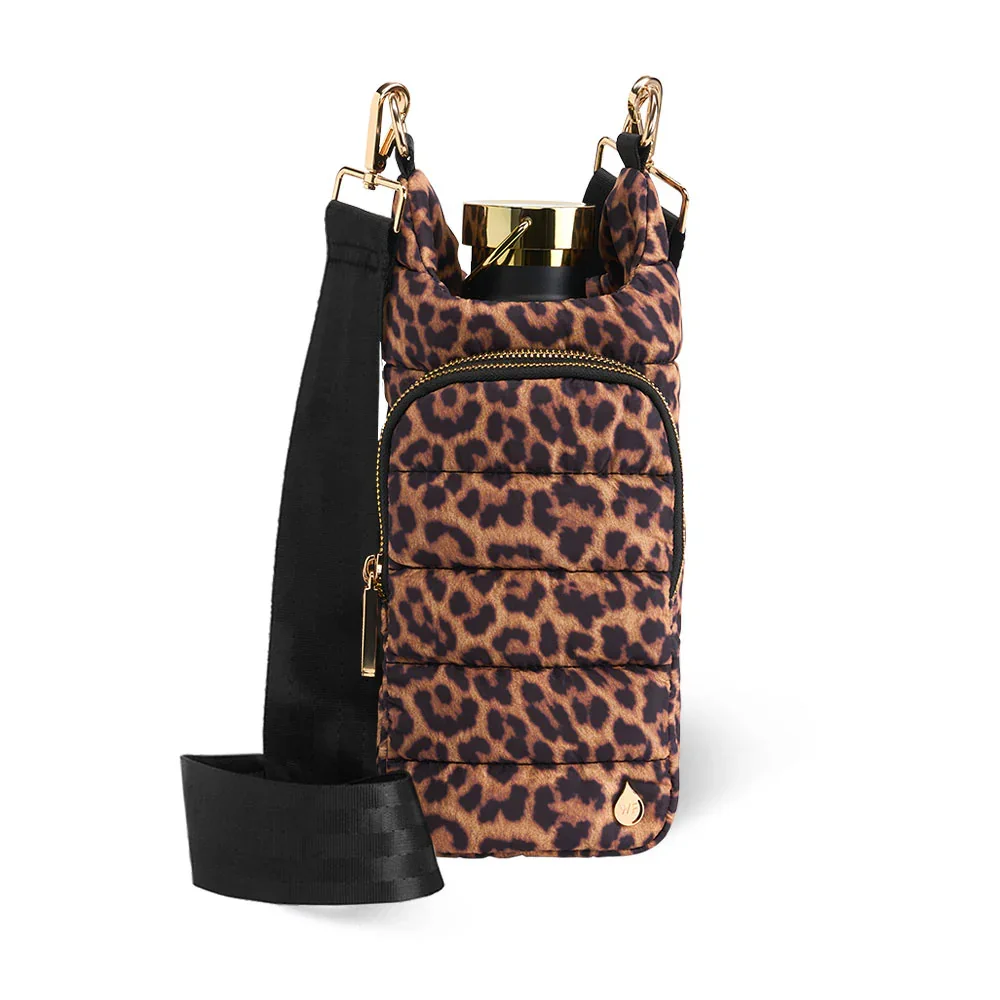 WanderFull Leopard Print HydroBag® with Gold Hardware