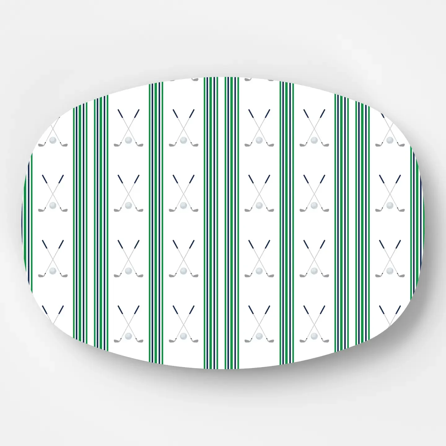 WH Hostess Serving Platter | Golf Stripe