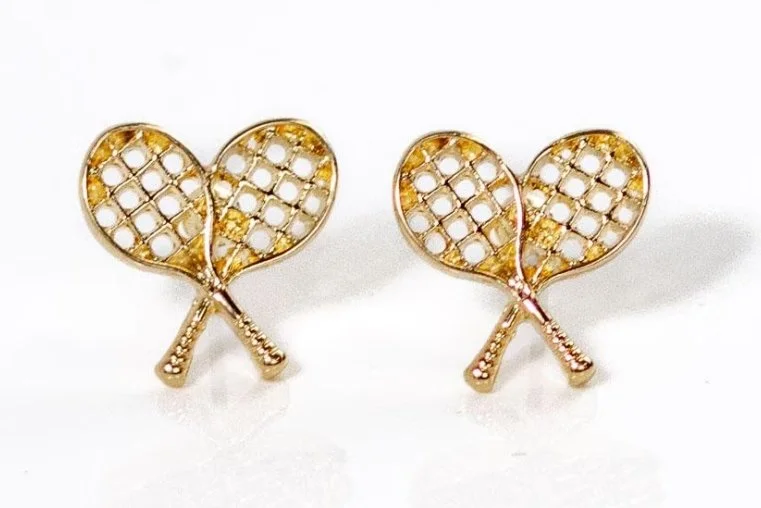 Tennis Racket Stud Earrings