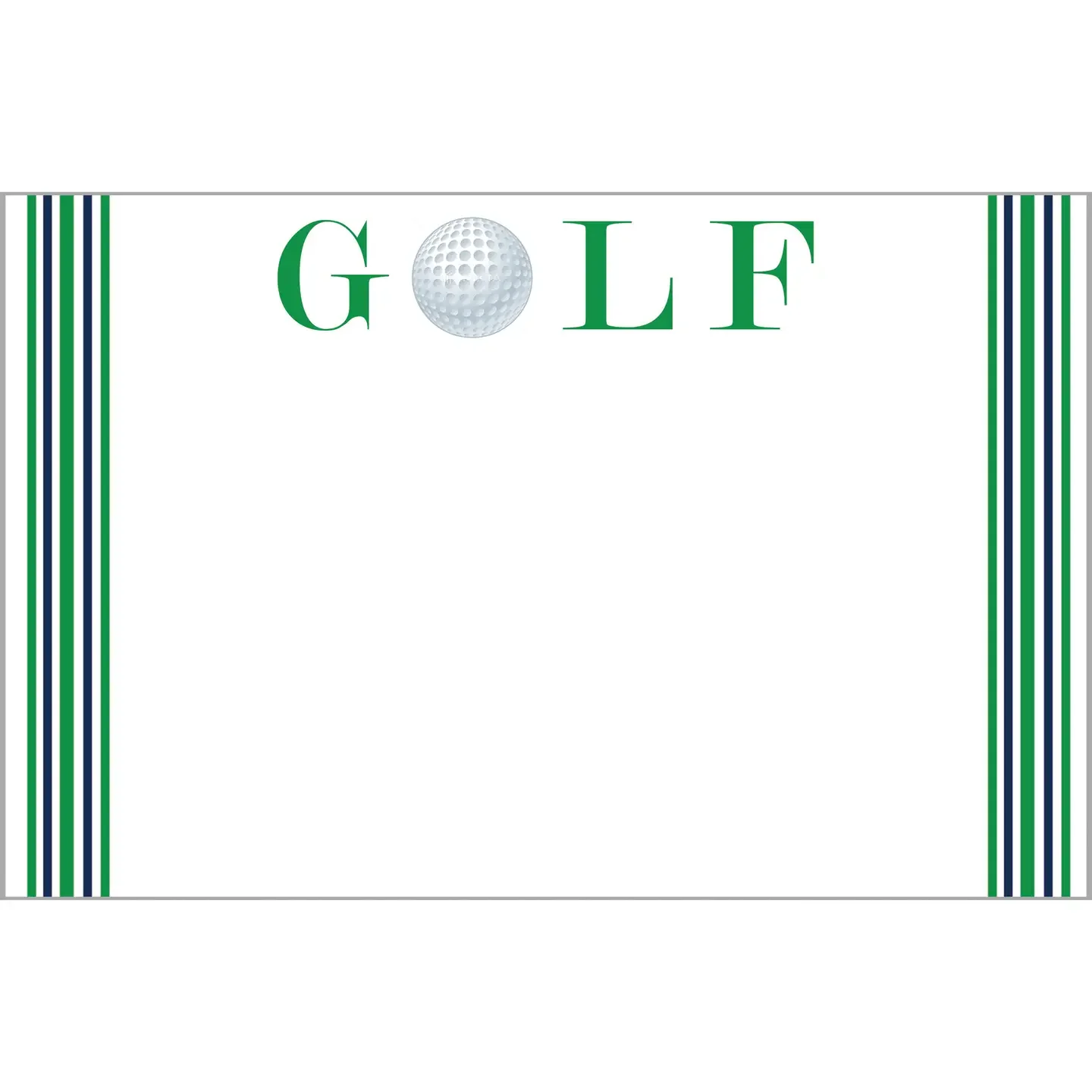 WH Hostess 8.5x5.5 Golf Stripe Slab Notepad