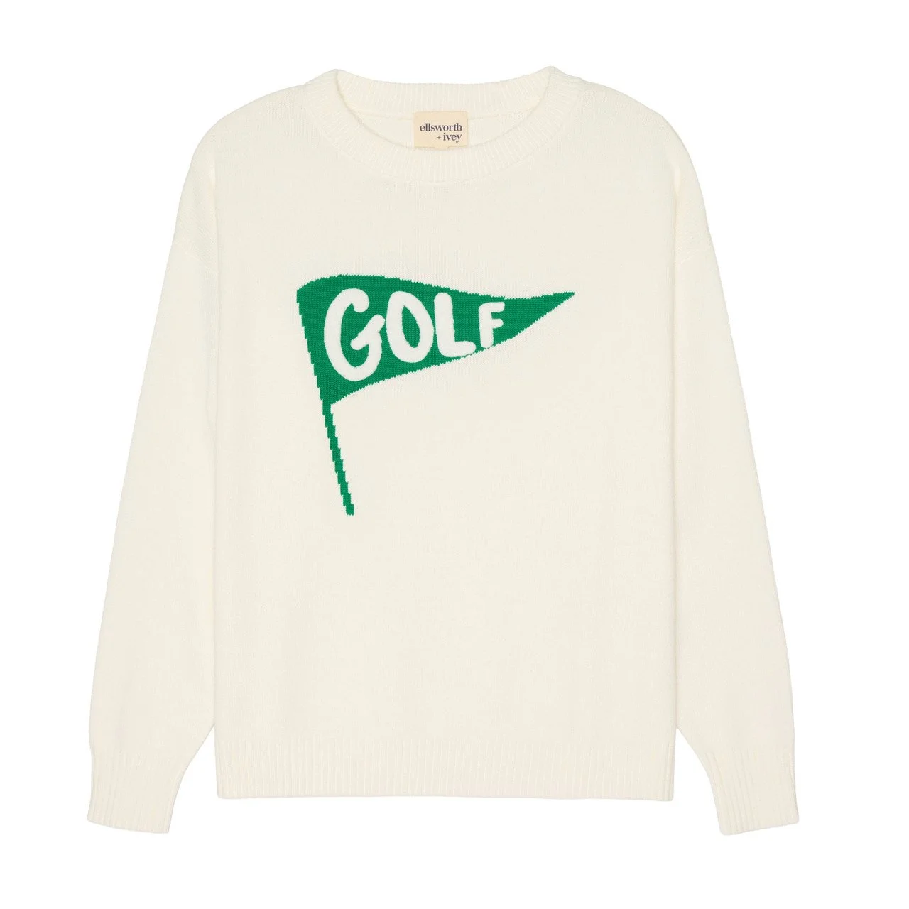 Riley Crewneck Sweater with Golf Pennant
