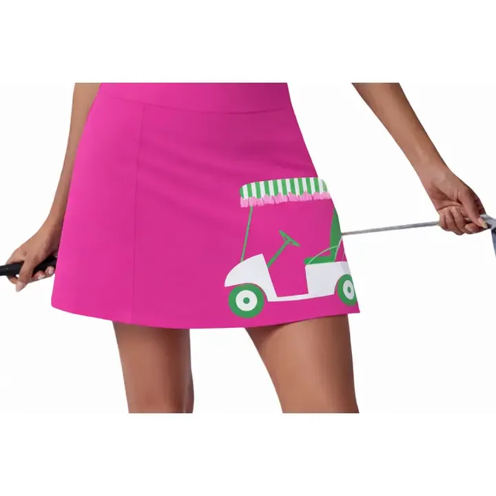Golf Cart Golf Skort - Hot Pink