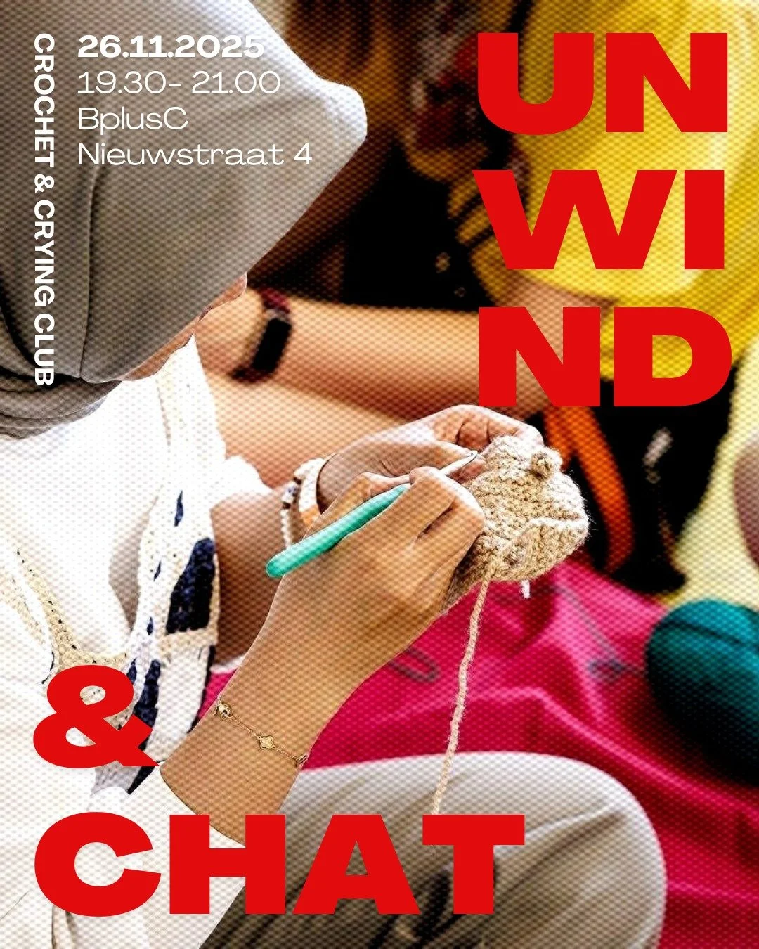 All tangled up? Come unwind with us at this Wednesday's meetup. 🫖🧶

The Crochet &amp; Crying Club meets every last Wednesday of the month in the library to crochet, knit, embroider, share stories and knowledge. Do you knit entire sweaters, are you 