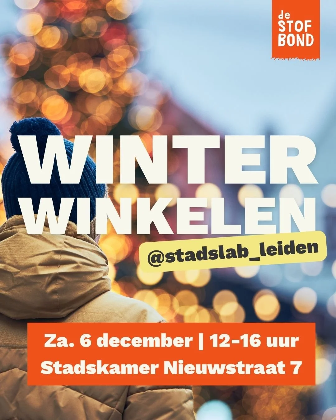 This Saturday we are selling festive decorations at the @stadslab_leiden market to raise money for our festival in March. Come by to shop or to hang out with us 🧶.

#leidentextielstad #destofbond