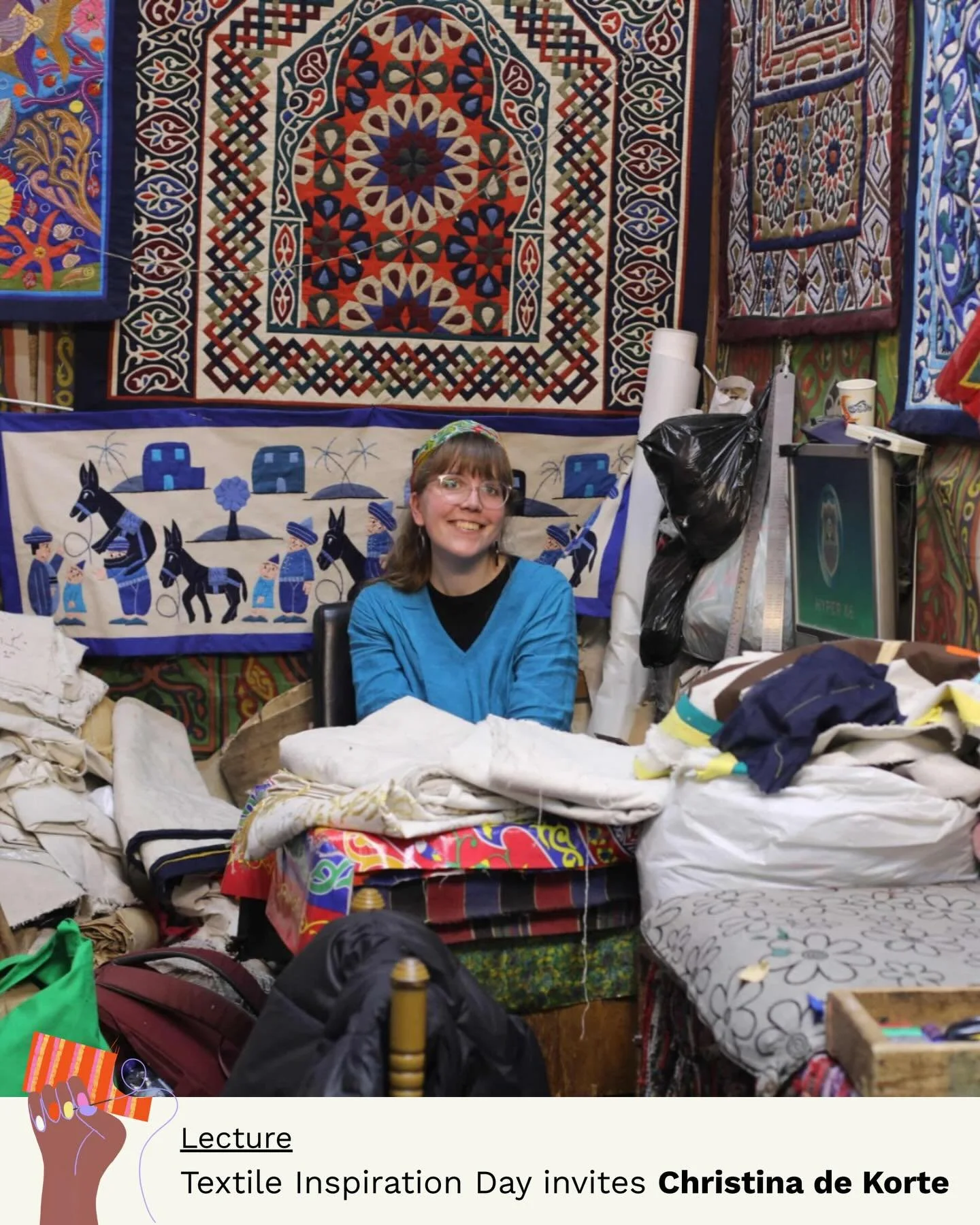 Christina de Korte is an artist and researcher from Utrecht with a deep love for color, patterns, and textiles. In her work, she explores how colors, shapes, and repetitions in textiles affect us and tell stories&mdash;about traditions, places, and e