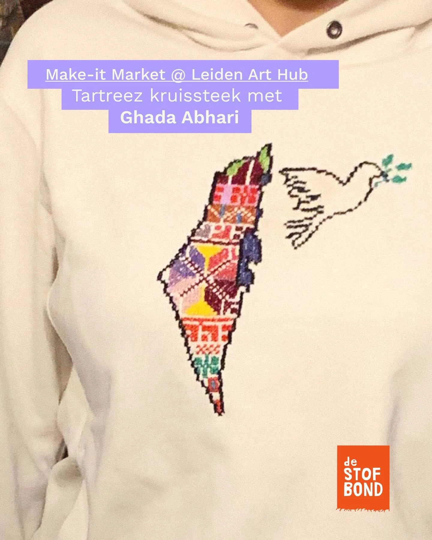 Morgen is het zo ver! En this is your last call om onze make-it market in Leiden Art hub niet te missen! 

Schuif gratis aan bij een van de vele workshop tafels. Onze ervaren vakvrouwen leren je alles over de technieken en vertellen graag hun verhale