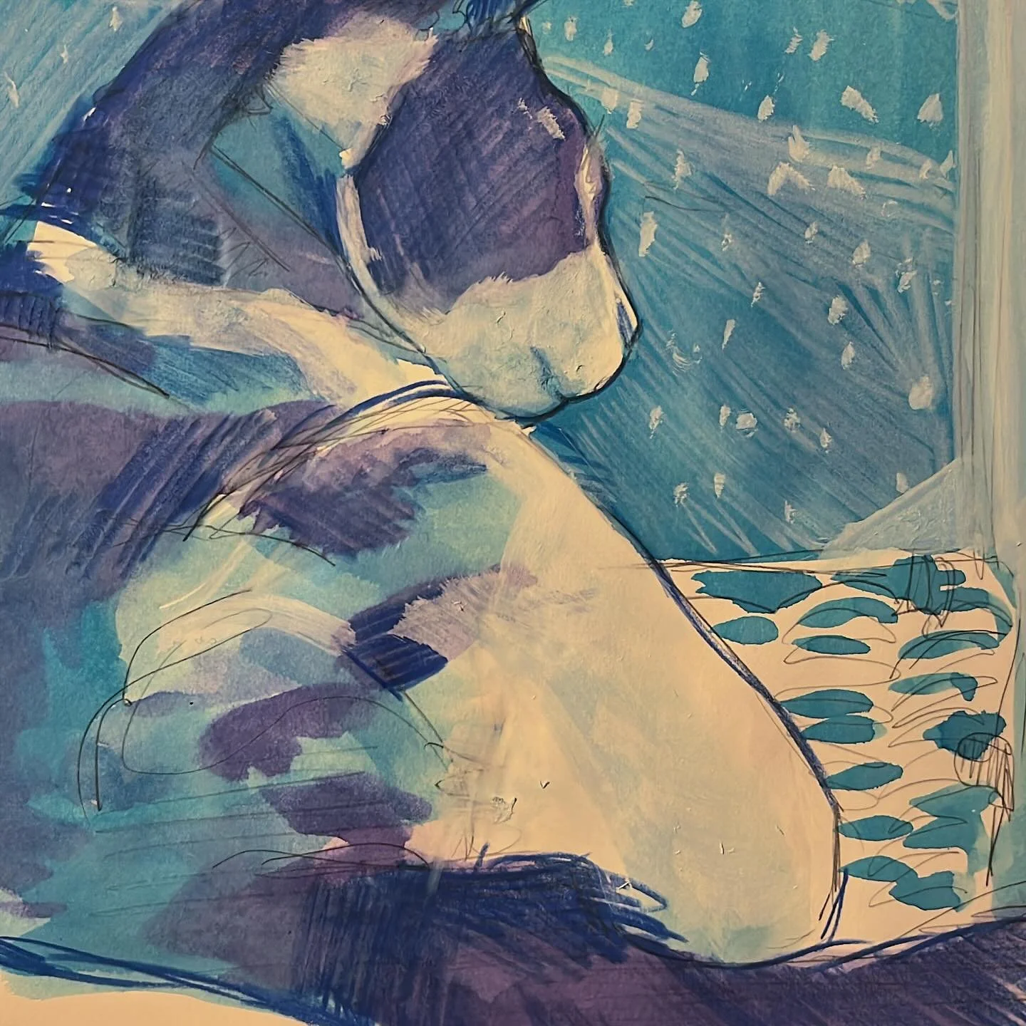 Lucy cat&rsquo;s been sitting very sweetly at my window lately.