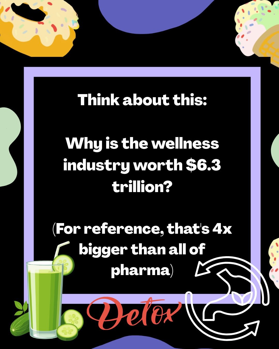 🍋 The wellness industry is worth $6.3 trillion. 

For context: that&rsquo;s bigger than the GDP of Japan and FOUR TIMES bigger than all of pharma combined.

And it&rsquo;s built on products that can&rsquo;t name what they remove or prove they work. 