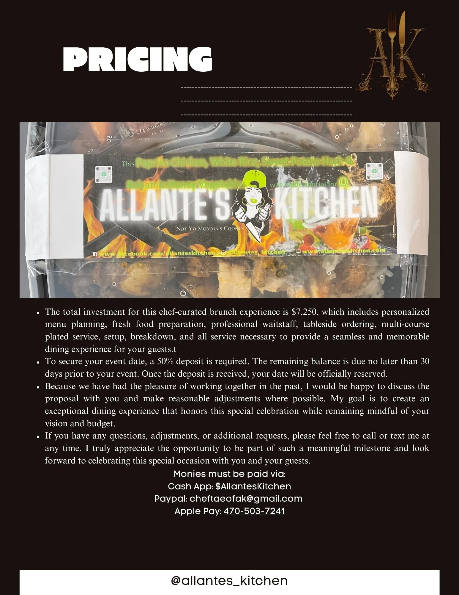 Allante's Kitchen Catering Proposal for  Mr. Demetrez Barnes - Pricing.JPG