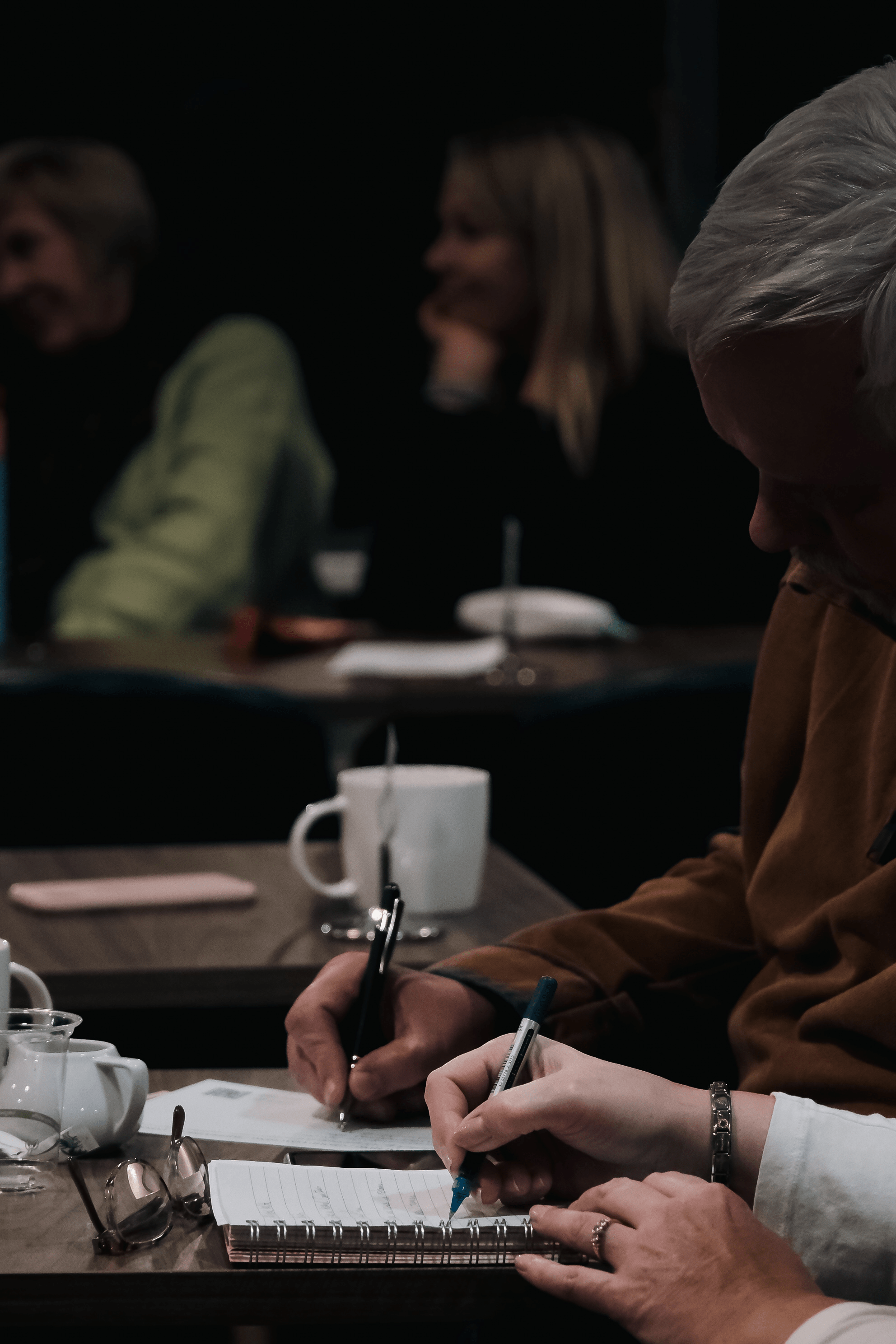 Attendees taking part in a discussion during a talk about The Mission Planet CIC and its mission, led by Rohan.