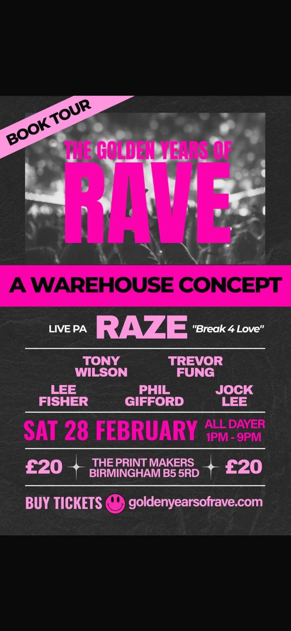 The Golden Years of Rave Warehouse and Book Launch Party!