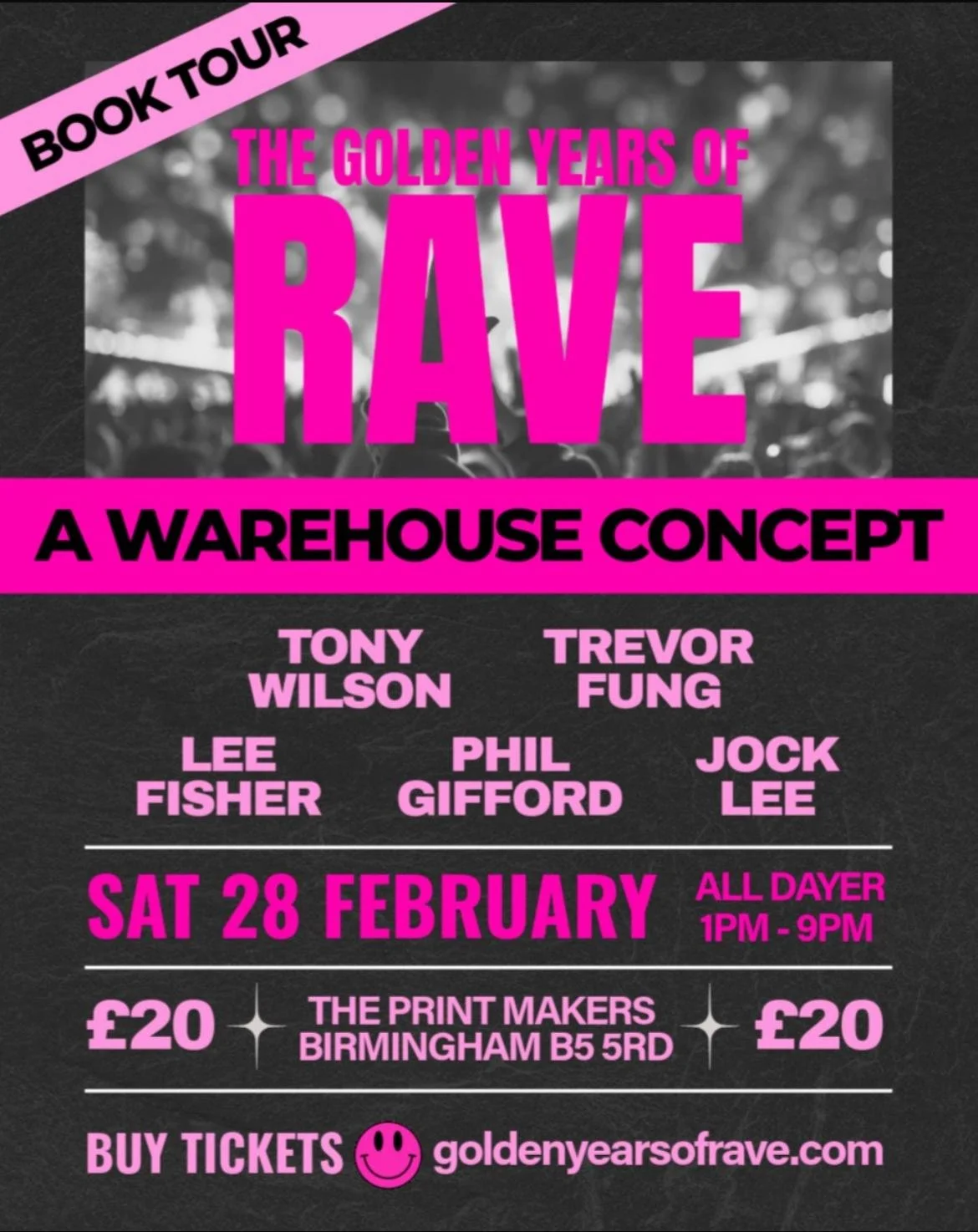The Golden Years of Rave Warehouse and Book Launch Party!