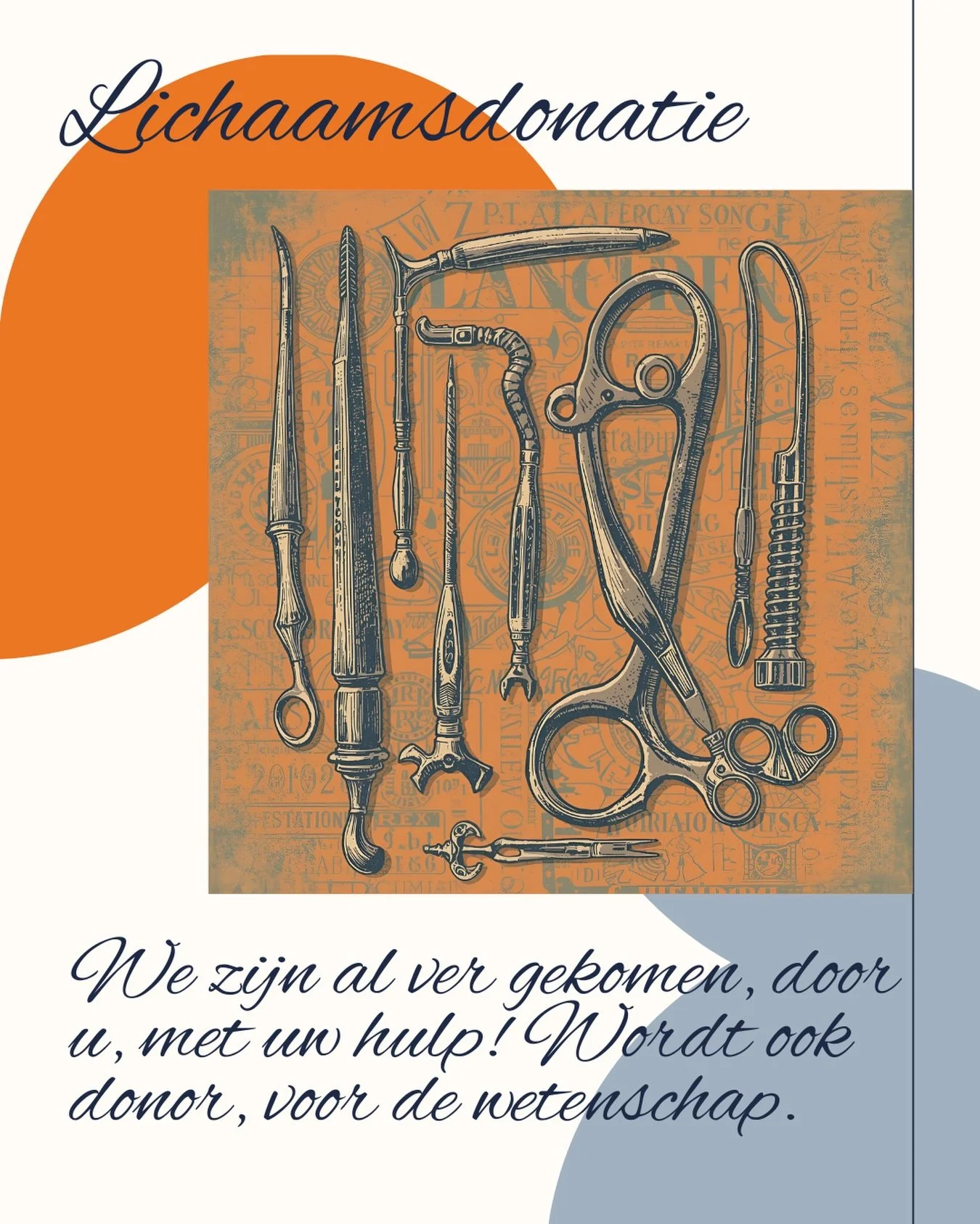 Je lichaam ter beschikking stellen aan de wetenschap! 

Bent u te oud ?  Bij ons bent u welkom!
Er is geen plek ? Wij hebben geen wachtlijst!
Ze kunnen niets meer met mij ! Wij wel !

Bij ons bent u altijd welkom🧡

Wilt u meer weten? Over uw lichaam