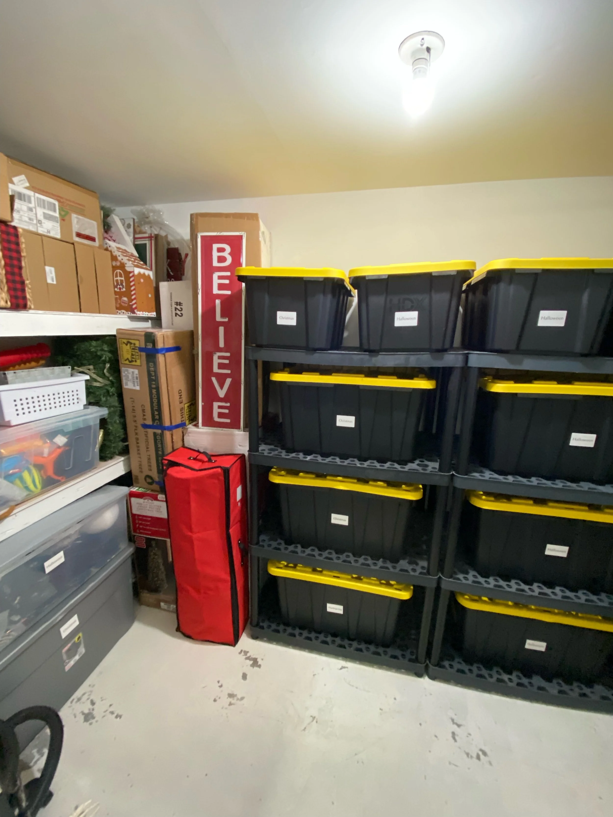 Organize your store room and holiday decorations