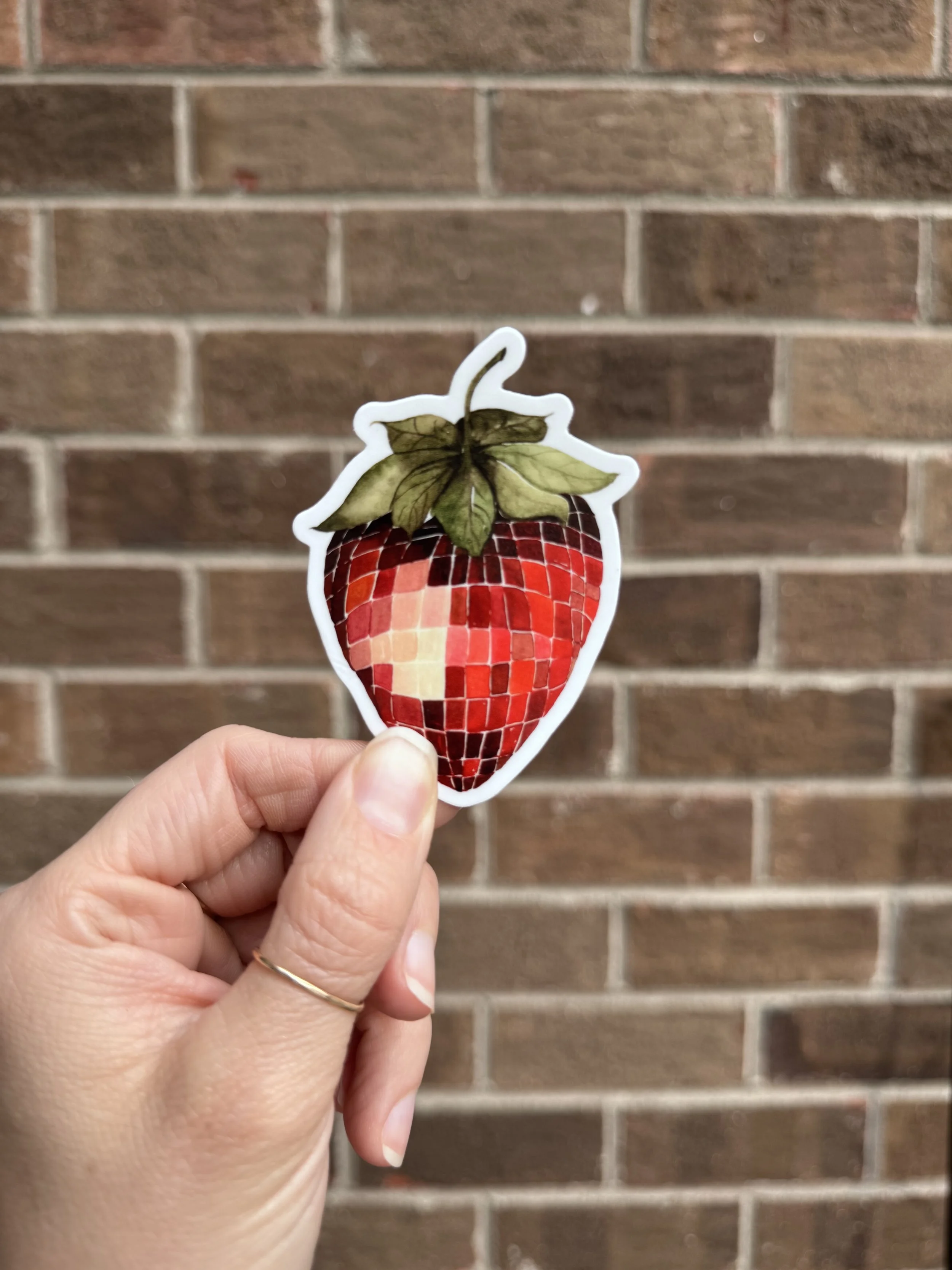 Strawberry Disco Sticker