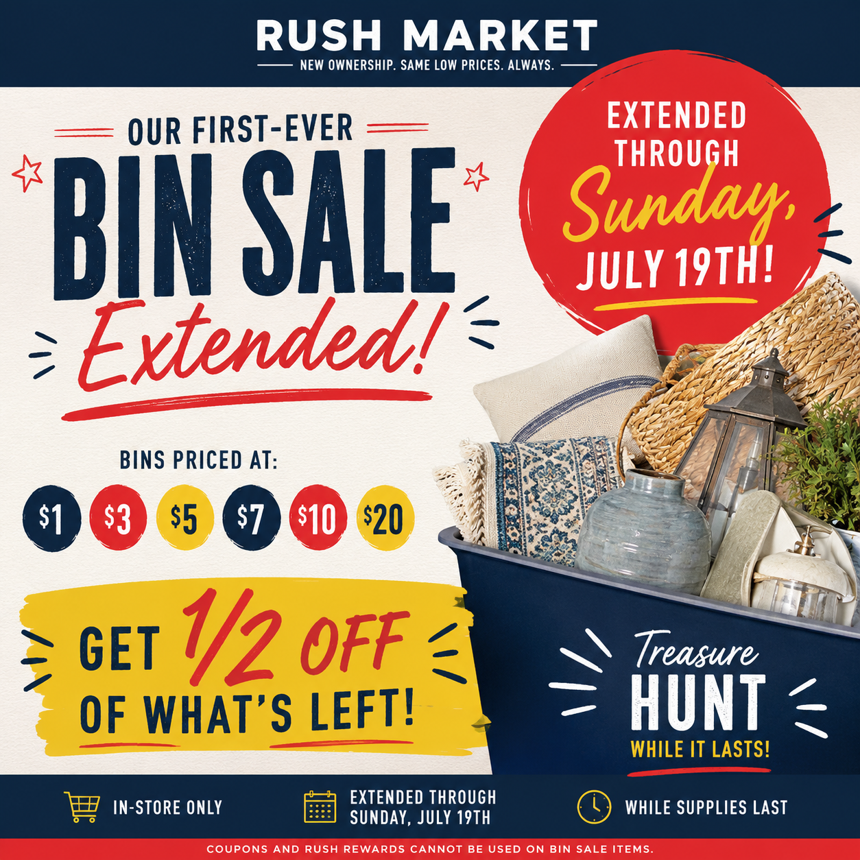 The Rush Market Bin Sale — Extended!