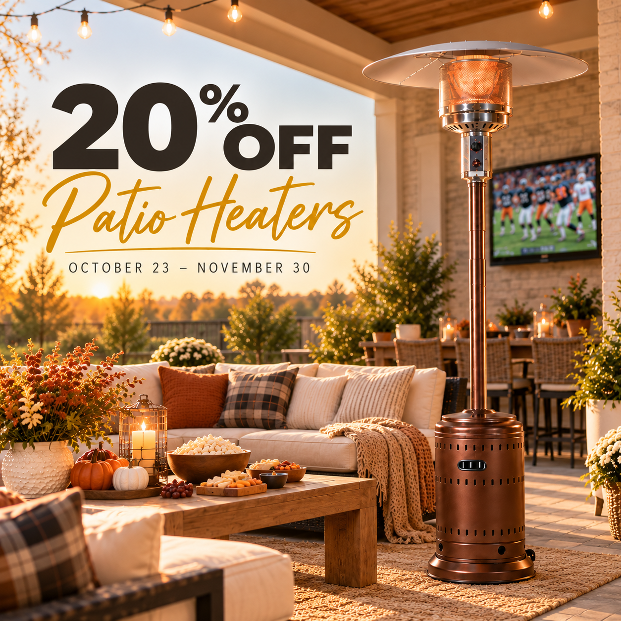 20% Off Patio Heaters